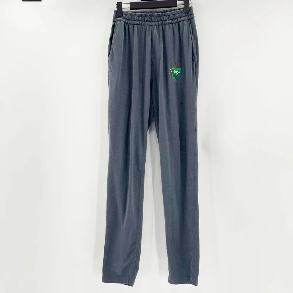 Prana Mens Sweatpants Size S Gray Drawstring Straight Leg PS1 Mid Rise
